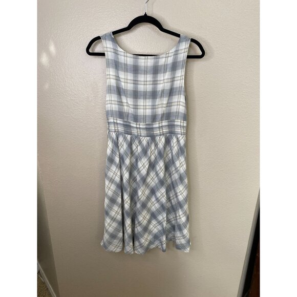 Converse One Star Women’s Plaid Sleeveless Empire Waist Summer Dress M Cotton - Picture 3 of 8